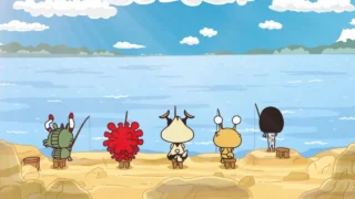 Кадр 1 из аниме «Kaijuu Step SDGs Daisakusen Special: Umi no Yutaka-sa wo Mamorou! 1 сезон»